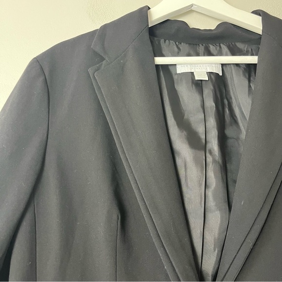 New York and Company Stretch One Button Black Blazer Women's 18 - Picture 7 of 7